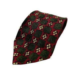 Richel Royal Joseph Scafidi Burgundy Black Silk Tie  Necktie Long 60"